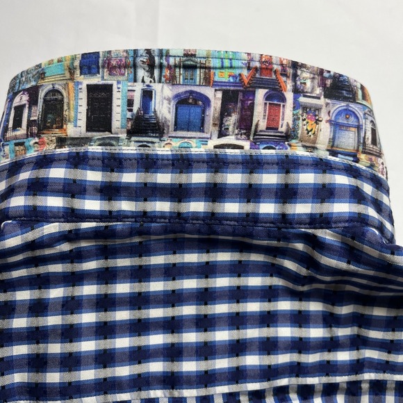 Robert Graham Tailored Fit Men Medium Cotton Long Sleeve Button Up Shirt - Picture 6 of 10